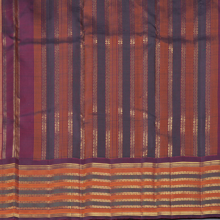 Hayagrivas Handloom Sandal Kanjivaram Silk Saree with Wine Maroon Border KBF390F8-1