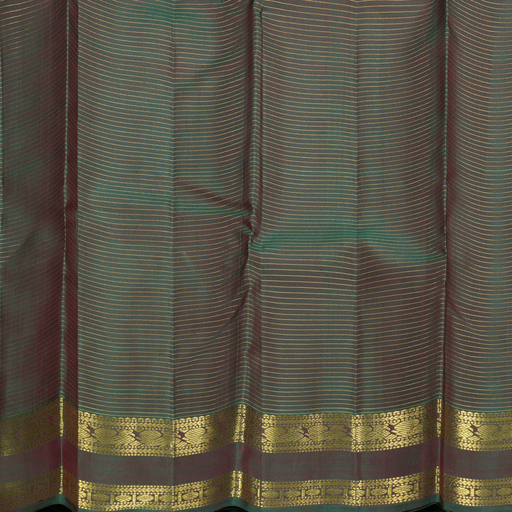 Hayagrivas Handloom Manthalir Green Kanjivaram Silk Saree KBF390F9-1