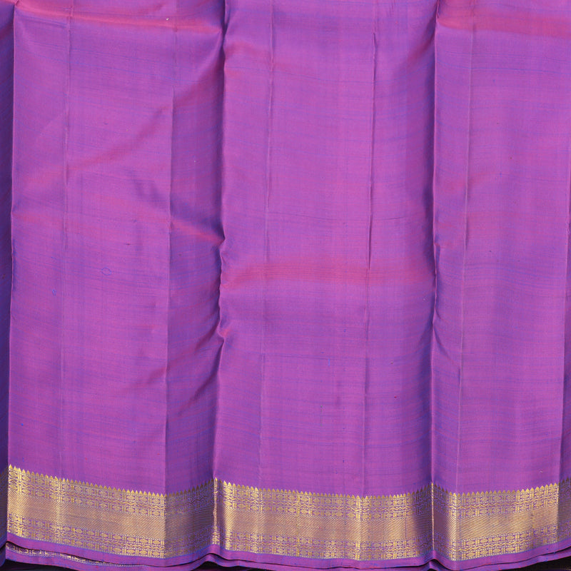 Hayagrivas Handloom Ananda Blue Kanjivaram Silk Saree with Purple Border KBF392F4-3