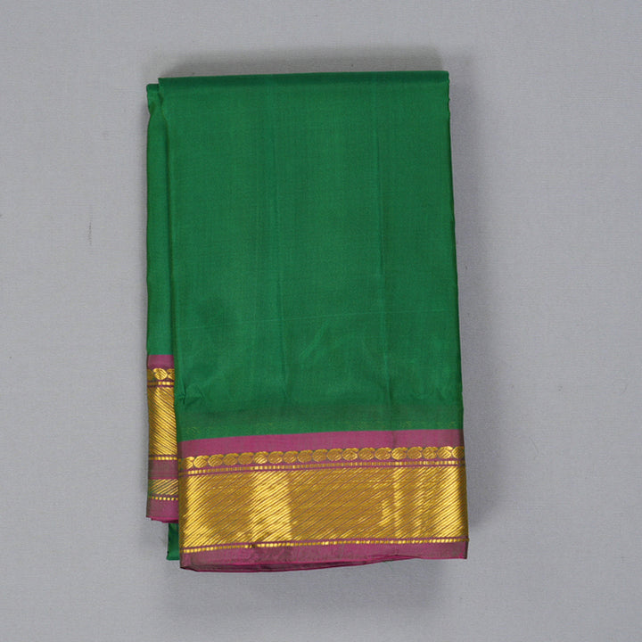 Hayagrivas Handloom Green Kanjivaram Silk Saree with Purple Border KBF395F1-25