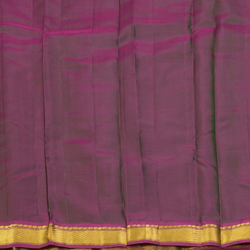Hayagrivas Handloom Green Kanjivaram Silk Saree with Purple Border KBF395F1-25