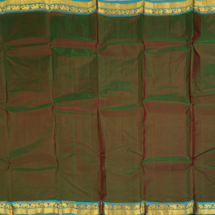 Hayagrivas Handloom Manthalir Kanjivaram Silk Saree with Dual Toned Blue Border KBF395F1-50