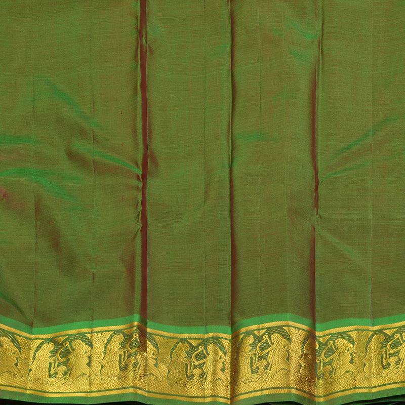 Hayagrivas Handloom Red Kanjivaram Silk Saree with Ganga Jamuna Border KBF395F5-6