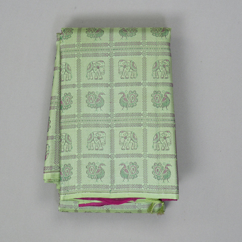 Hayagrivas Handloom Pista Green Kanjivaram Silk Saree KBF397F2-1