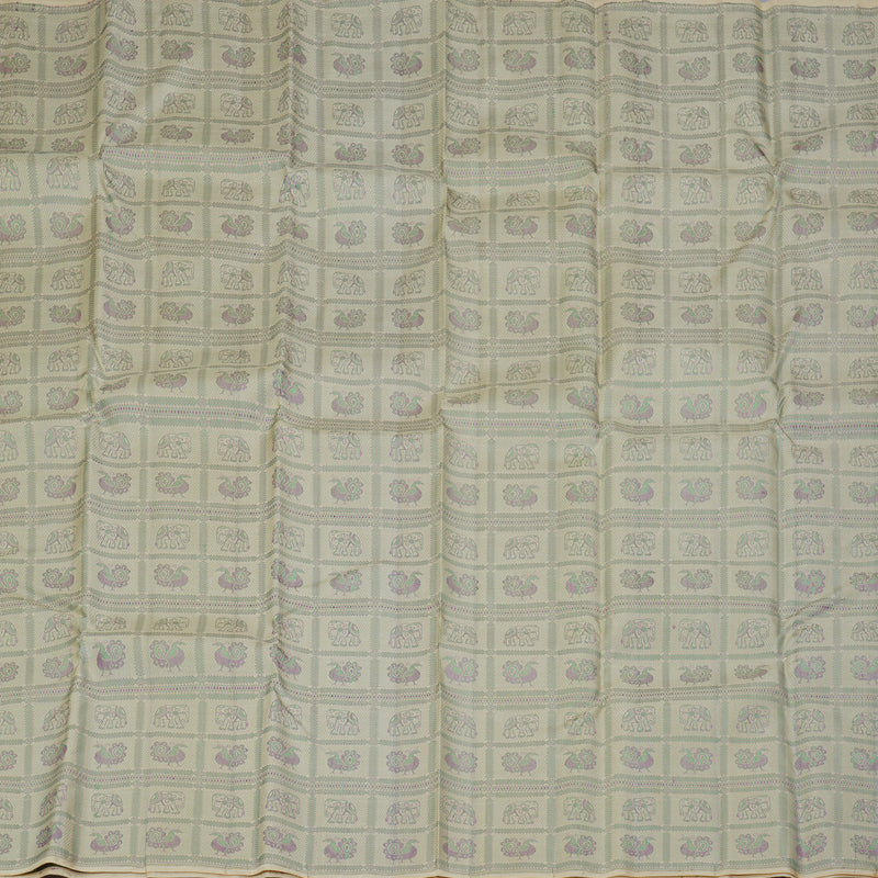 Hayagrivas Handloom Beige Kanjivaram Silk Saree KBF397F2-2