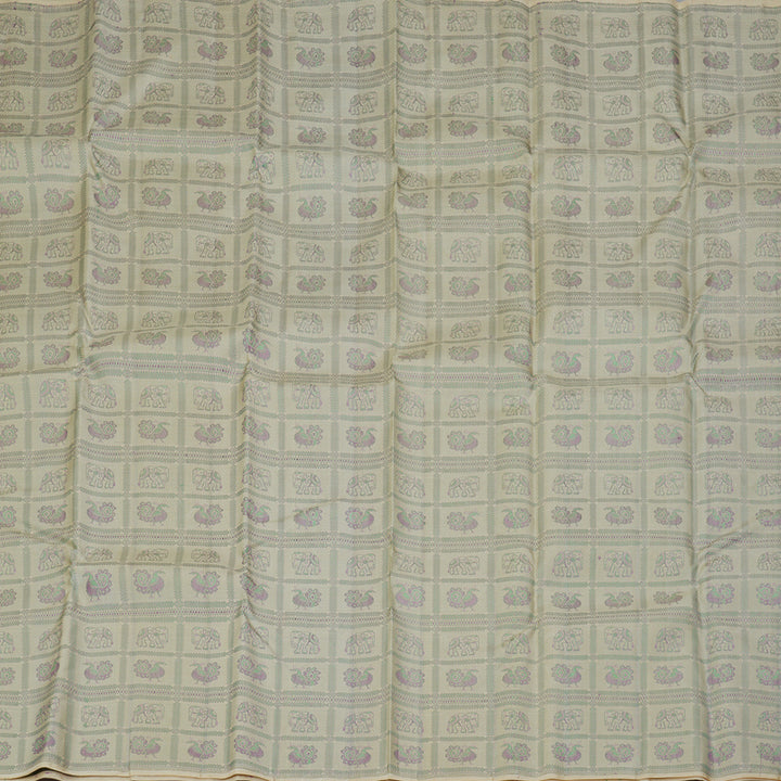 Hayagrivas Handloom Beige Kanjivaram Silk Saree KBF397F2-2