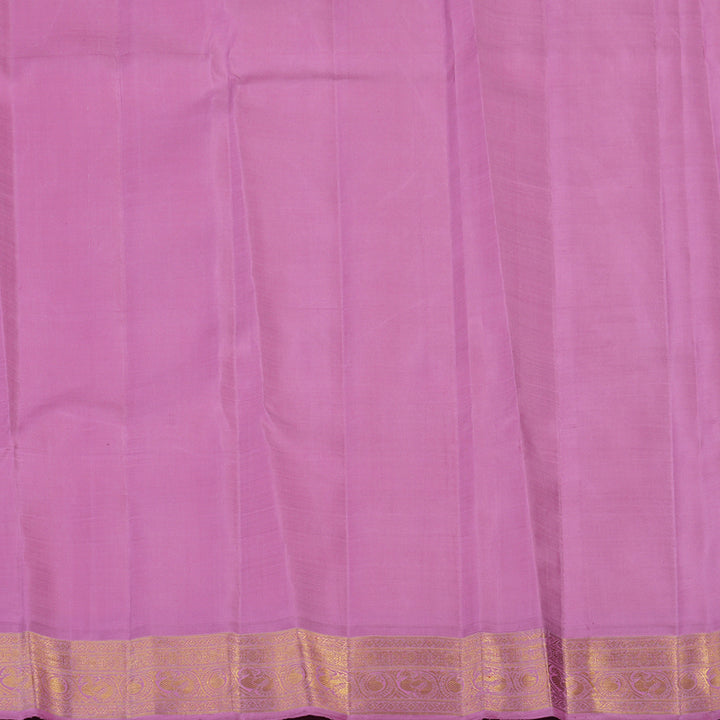Hayagrivas Handloom Yellow Kanjivaram Silk Saree with Lotus Pink Border KBF39D2-2