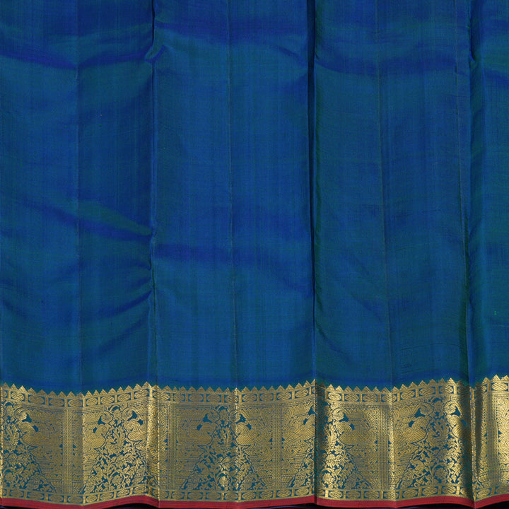 Hayagrivas Handloom Rosewood Pink Kanjivaram Silk Saree with Mayilkazhuthu Border KBF39D5-1