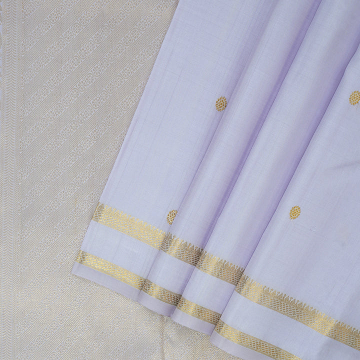 Hayagrivas Handloom Lilac Kanjivaram Silk Saree KBF39D6-1