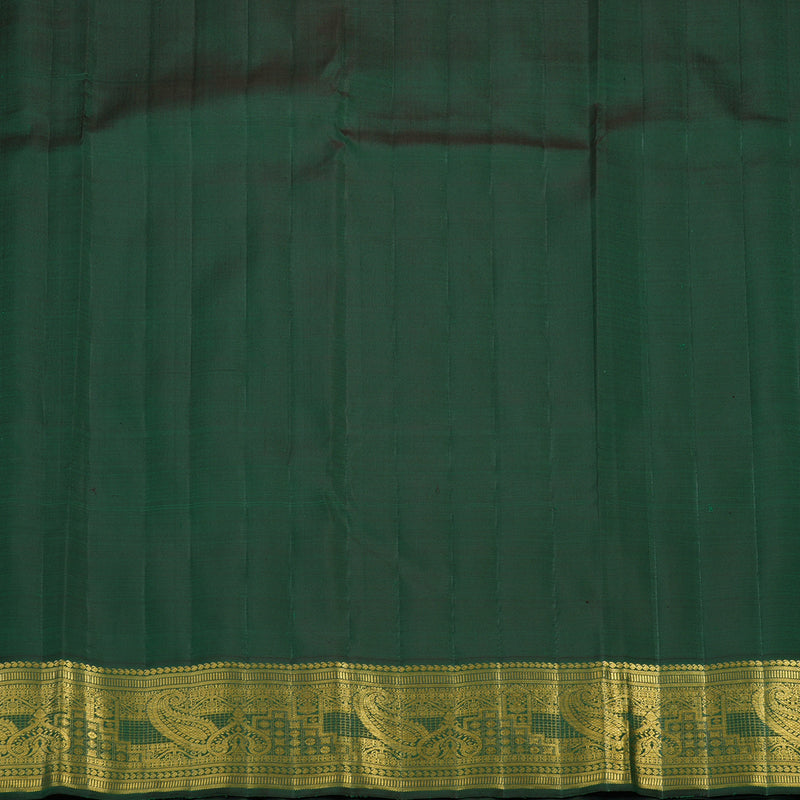 Hayagrivas Handloom Bottle Green Kanjivaram Silk Saree KBF39D7-1