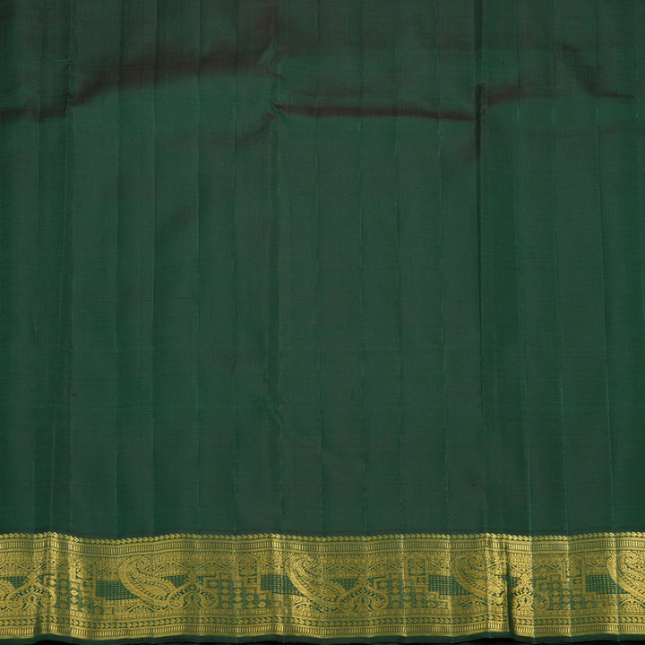 Hayagrivas Handloom Bottle Green Kanjivaram Silk Saree KBF39D7-1