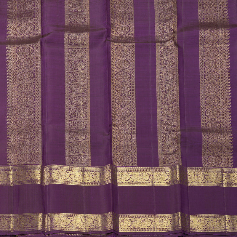Hayagrivas Handloom Lavender Kanjivaram Silk Saree with Purple Border KBF401F1-1