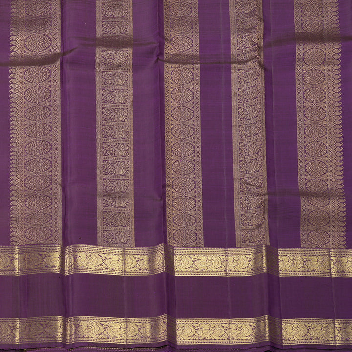 Hayagrivas Handloom Lavender Kanjivaram Silk Saree with Purple Border KBF401F1-1