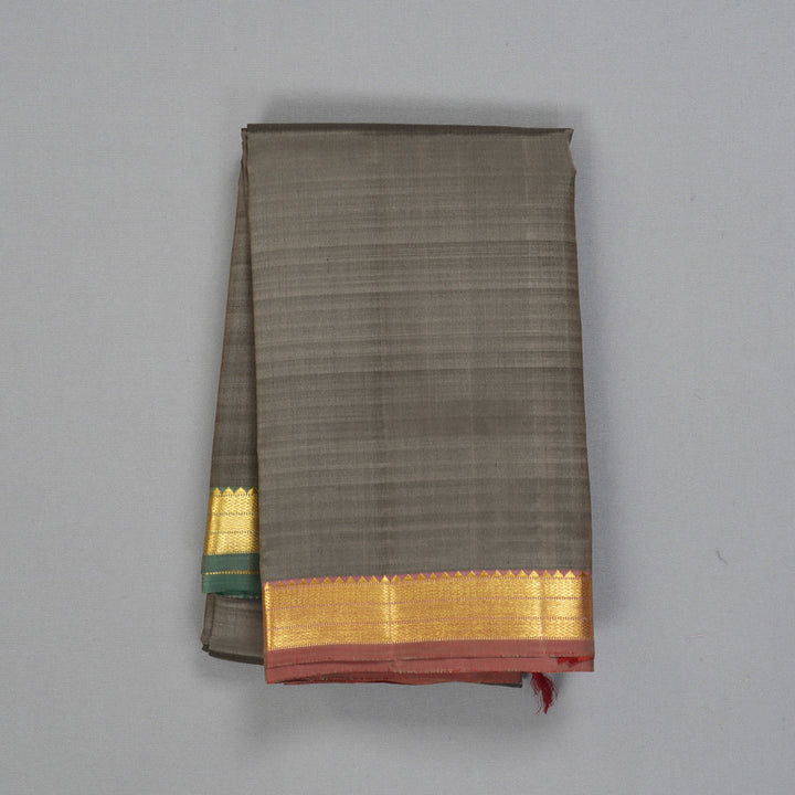 Hayagrivas Handloom Elephant Grey Kanjivaram Silk Saree KBF403F1-1