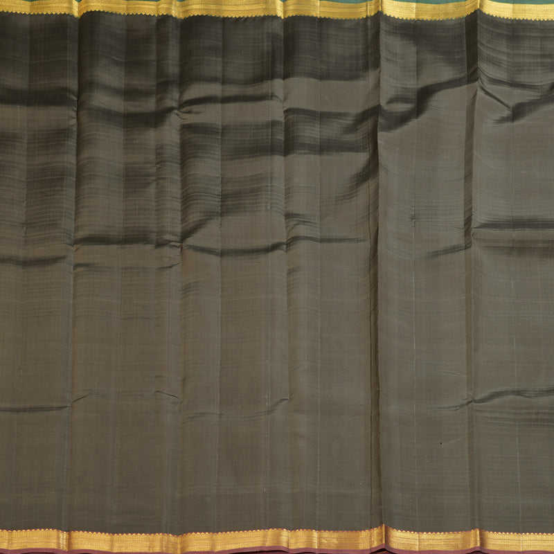Hayagrivas Handloom Elephant Grey Kanjivaram Silk Saree KBF403F1-1