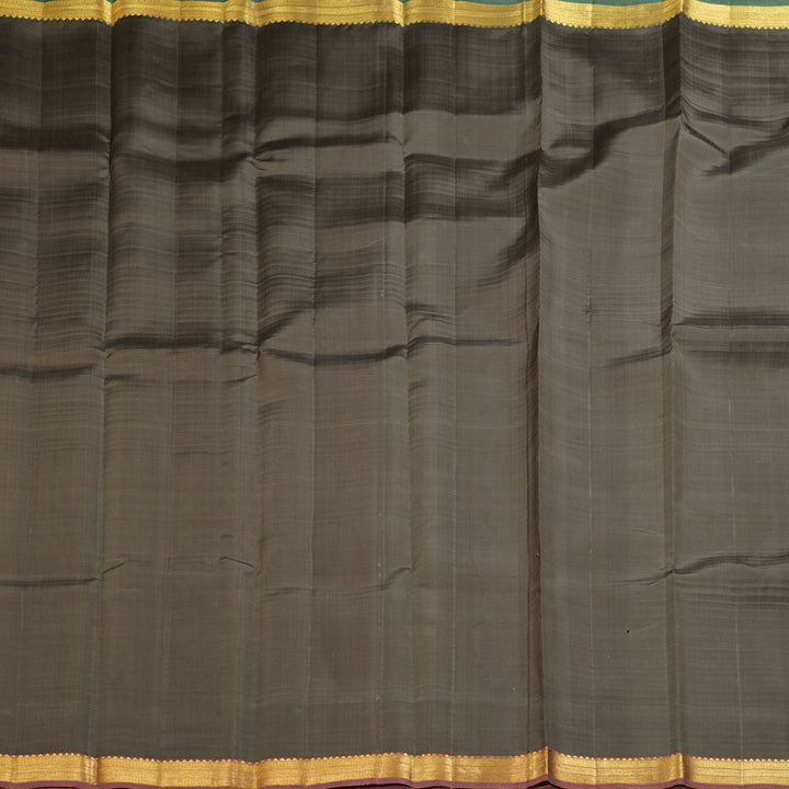 Hayagrivas Handloom Elephant Grey Kanjivaram Silk Saree KBF403F1-1