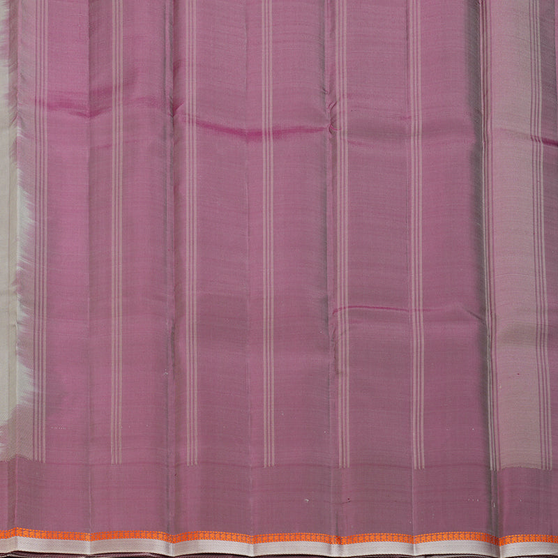 Hayagrivas Handloom Elephant Grey Kanjivaram Silk Saree with Ganga Jamuna Border KBF403F2-4