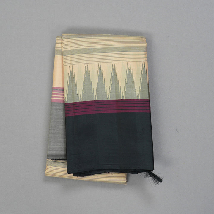Hayagrivas Handloom Sandal Kanjivaram Silk Saree with Ganga Jamuna Border KBF403F3-1