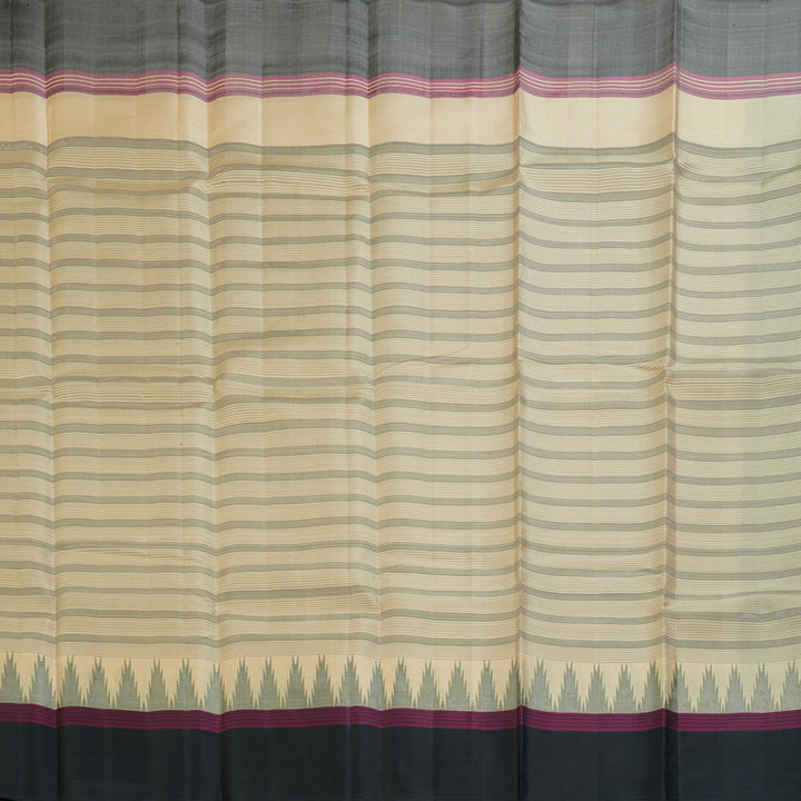 Hayagrivas Handloom Sandal Kanjivaram Silk Saree with Ganga Jamuna Border KBF403F3-1