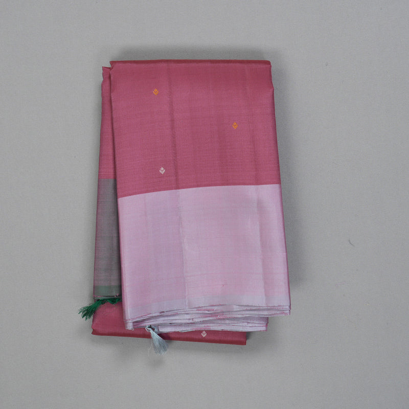 Hayagrivas Handloom Dusky Pink Kanjivaram Silk Saree with Ganga Jamuna Border KBF403F5-2