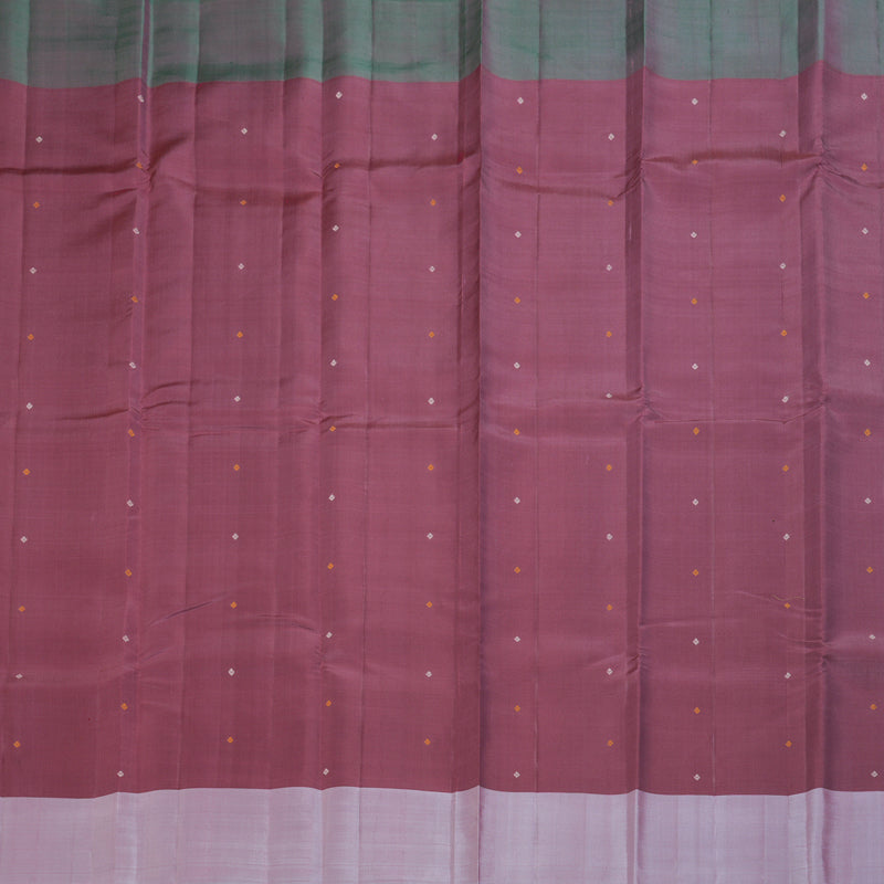 Hayagrivas Handloom Dusky Pink Kanjivaram Silk Saree with Ganga Jamuna Border KBF403F5-2