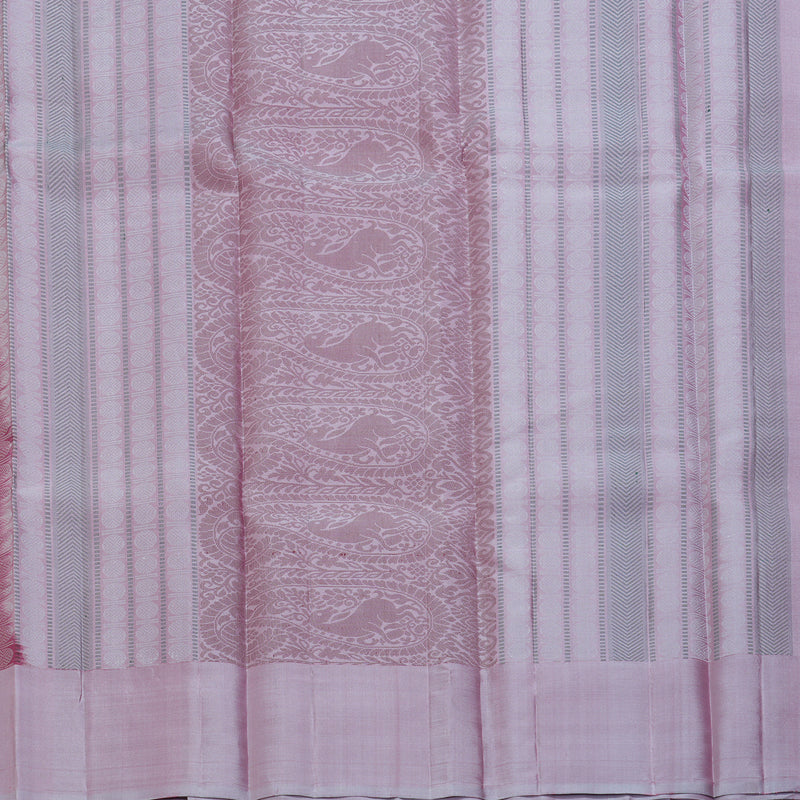 Hayagrivas Handloom Dusky Pink Kanjivaram Silk Saree with Ganga Jamuna Border KBF403F5-2