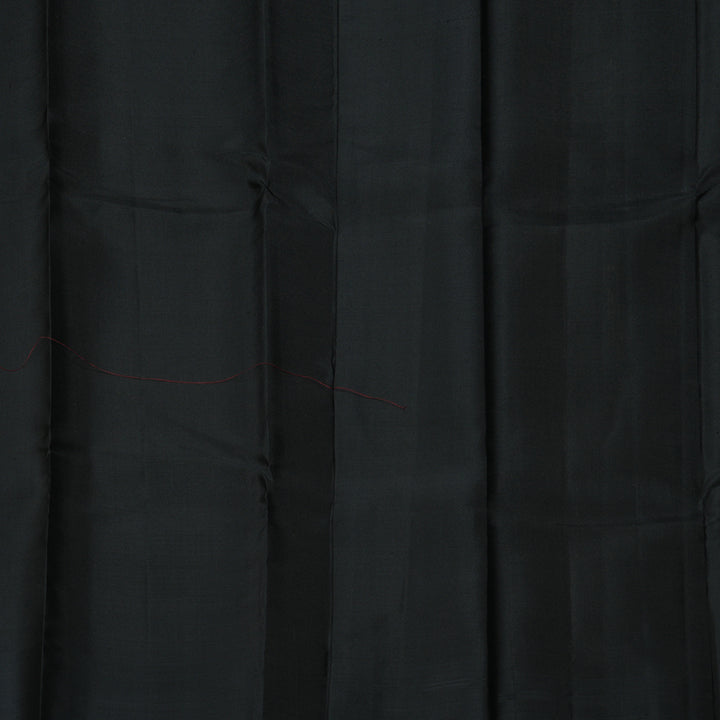 Hayagrivas Handloom Yellow Kanjivaram Silk Saree with Black Border KBF403F6-1