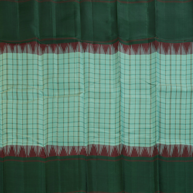 Hayagrivas Handloom Pastel Green Kanjivaram Silk Saree with Bottle Green Border KBF403F6-3