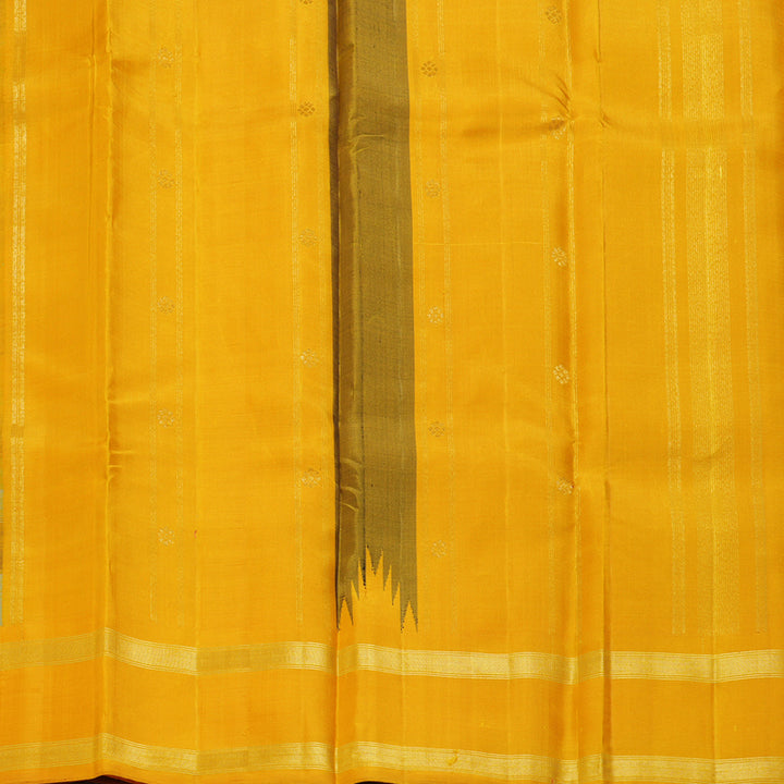 Hayagrivas Handloom Sky Blue & Black Checks Kanjivaram Silk Saree KBF403F8-1