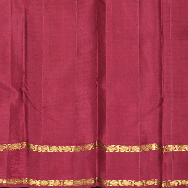 Hayagrivas Handloom Multicolour Checks Kanjivaram Silk Saree with Maroon Border KBF406F12-1