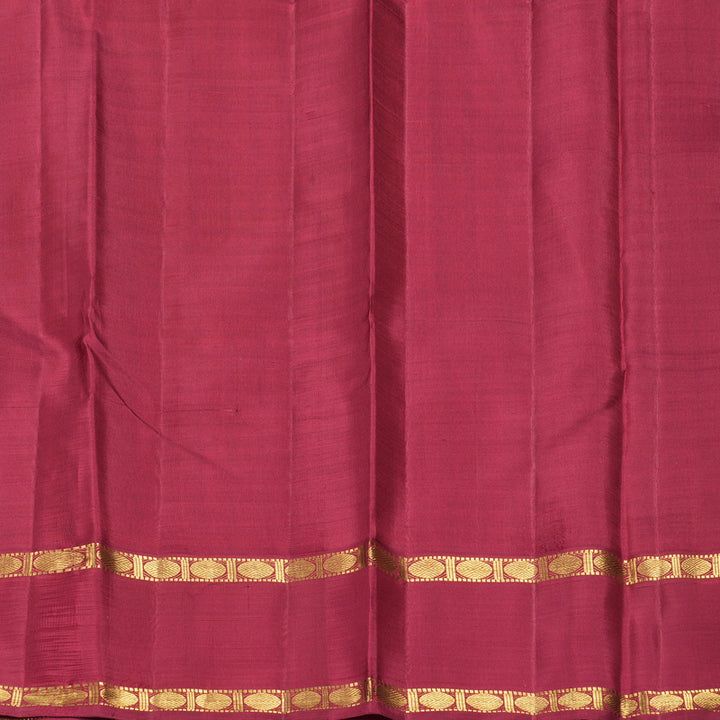 Hayagrivas Handloom Multicolour Checks Kanjivaram Silk Saree with Maroon Border KBF406F12-1