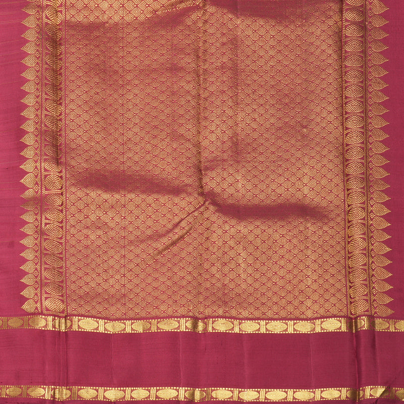 Hayagrivas Handloom Multicolour Checks Kanjivaram Silk Saree with Maroon Border KBF406F12-1