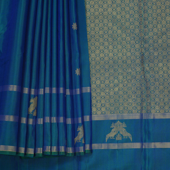 Hayagrivas Handloom Mayilkazhuthu Kanjivaram Silk Saree KBF407F2-1