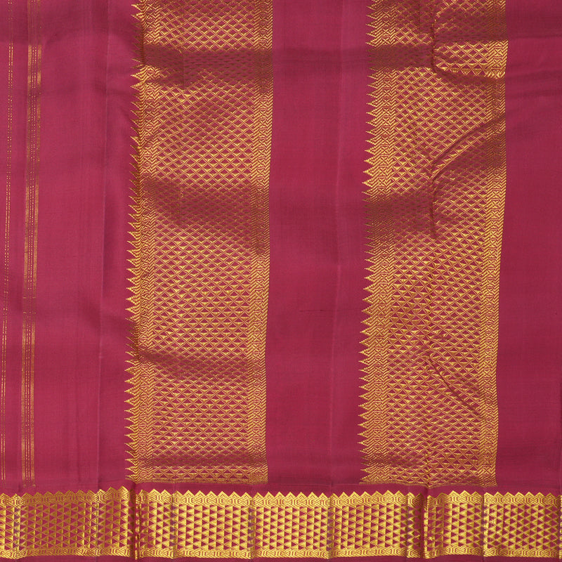 Hayagrivas Handloom Fluorescent Green Ten Yards Silk Saree KBF407F9-5