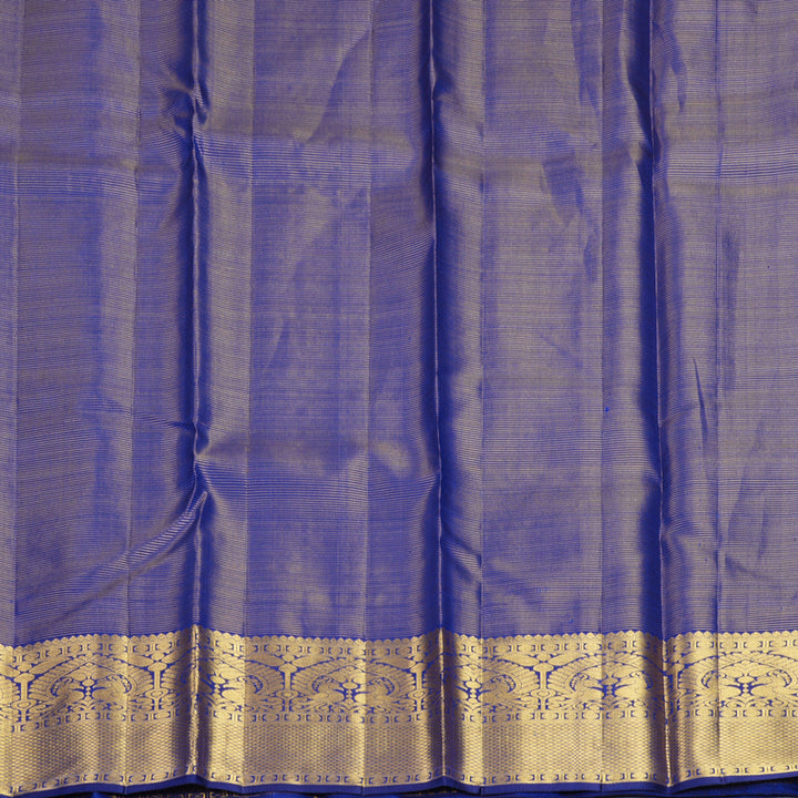 Hayagrivas Handloom MS Blue Kanjivaram Silk Saree KBF408F6-1
