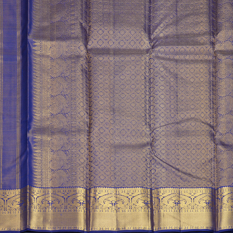 Hayagrivas Handloom MS Blue Kanjivaram Silk Saree KBF408F6-1