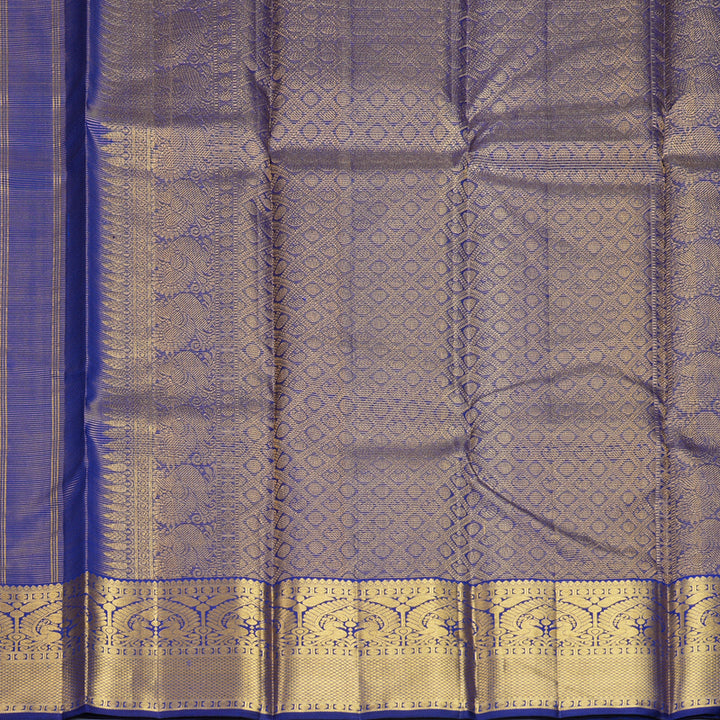 Hayagrivas Handloom MS Blue Kanjivaram Silk Saree KBF408F6-1