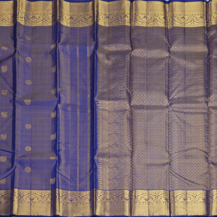 Hayagrivas Handloom MS Blue Kanjivaram Silk Saree KBF408F6-1