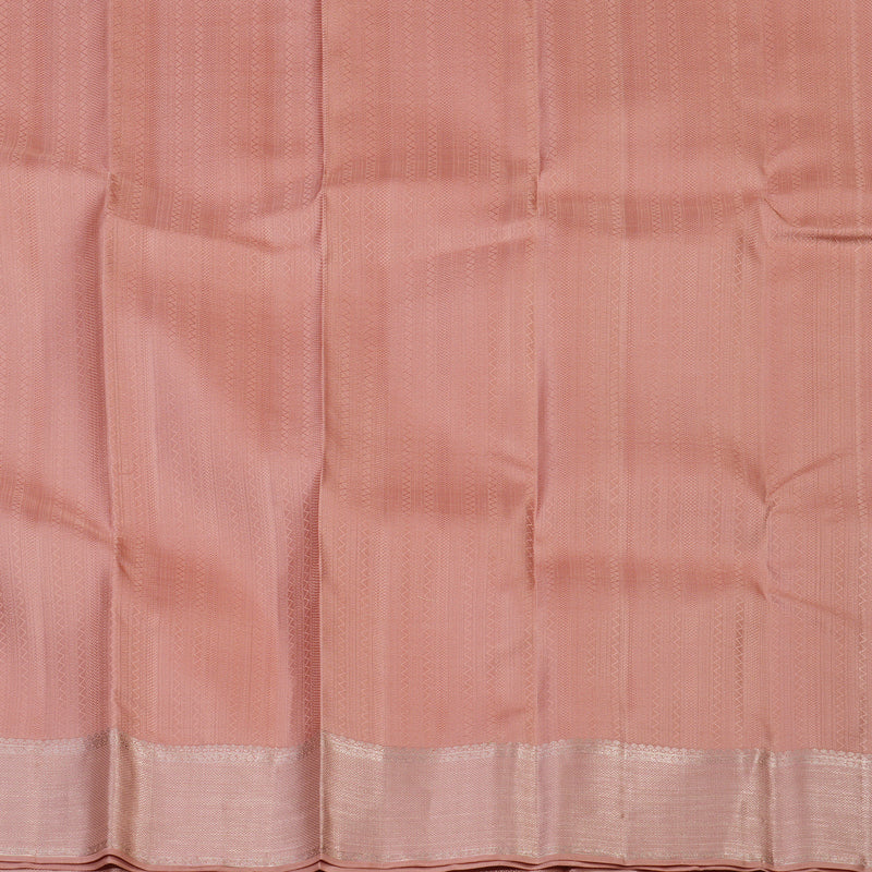 Hayagrivas Handloom Copper Pink Kanjivaram Silk Saree KBF40D7-2