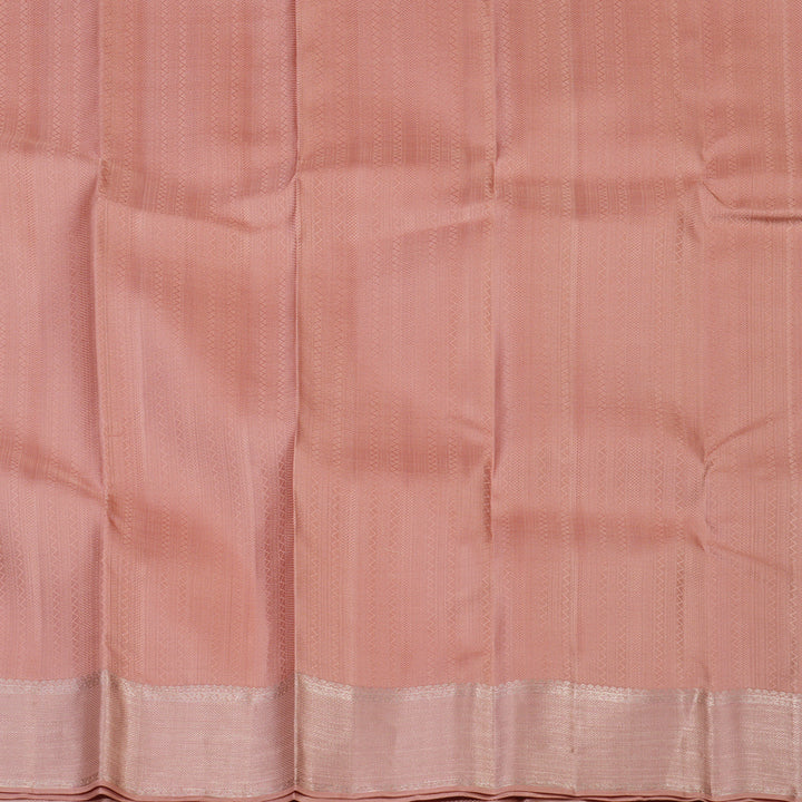 Hayagrivas Handloom Copper Pink Kanjivaram Silk Saree KBF40D7-2