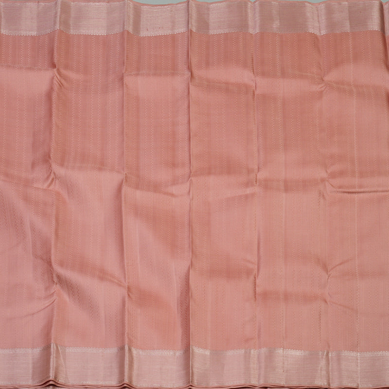 Hayagrivas Handloom Copper Pink Kanjivaram Silk Saree KBF40D7-2