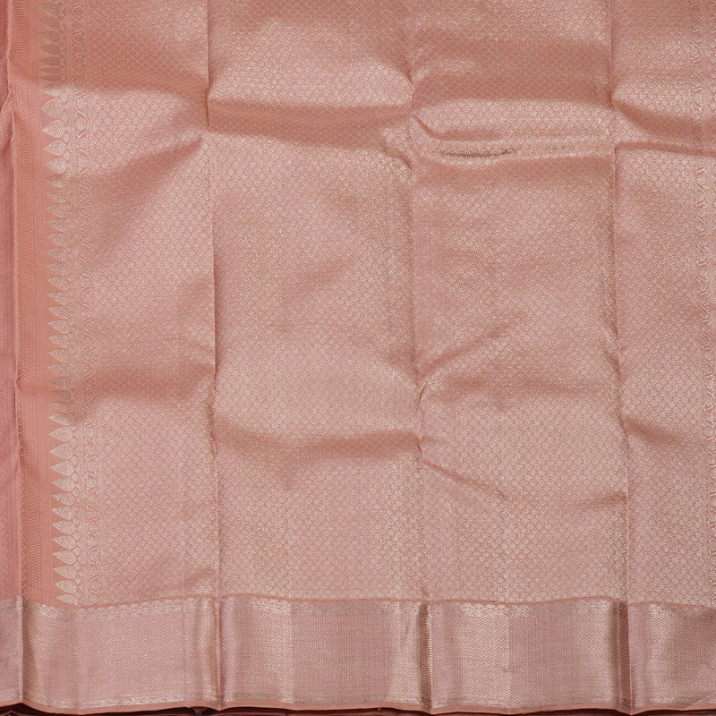 Hayagrivas Handloom Copper Pink Kanjivaram Silk Saree KBF40D7-2