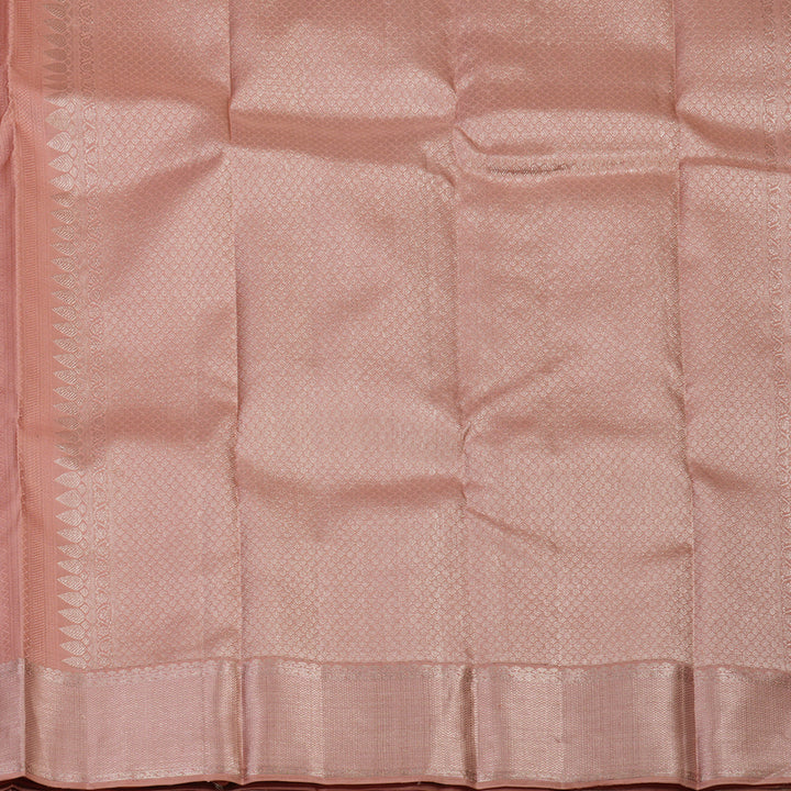 Hayagrivas Handloom Copper Pink Kanjivaram Silk Saree KBF40D7-2