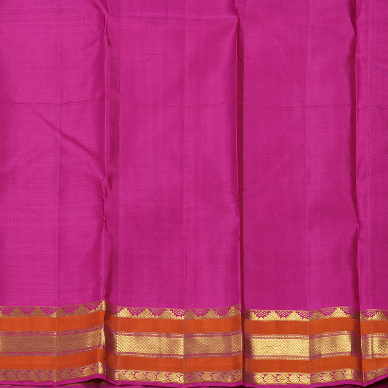 Hayagrivas Handloom Black & White (Checks) Kanjivaram Silk Saree KBF411F15-1