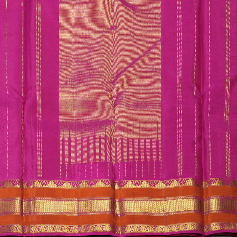 Hayagrivas Handloom Black & White (Checks) Kanjivaram Silk Saree KBF411F15-1