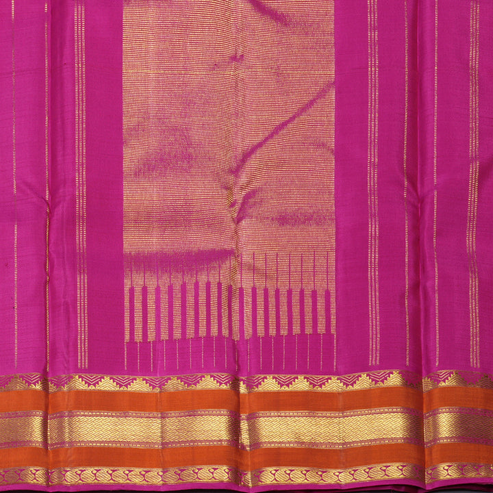 Hayagrivas Handloom Black & White (Checks) Kanjivaram Silk Saree KBF411F15-1