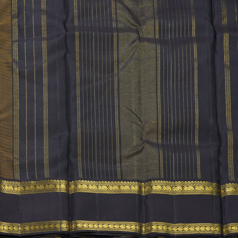 Hayagrivas Handloom Honey Mustard Kanjivaram Silk Saree with Kanchana Brown Border KBF411F20-1