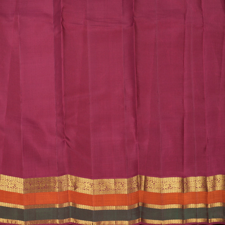 Hayagrivas Handloom Mango Yellow Kanjivaram Silk Saree KBF411F8-1