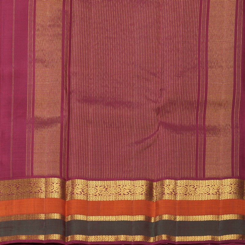 Hayagrivas Handloom Mango Yellow Kanjivaram Silk Saree KBF411F8-1
