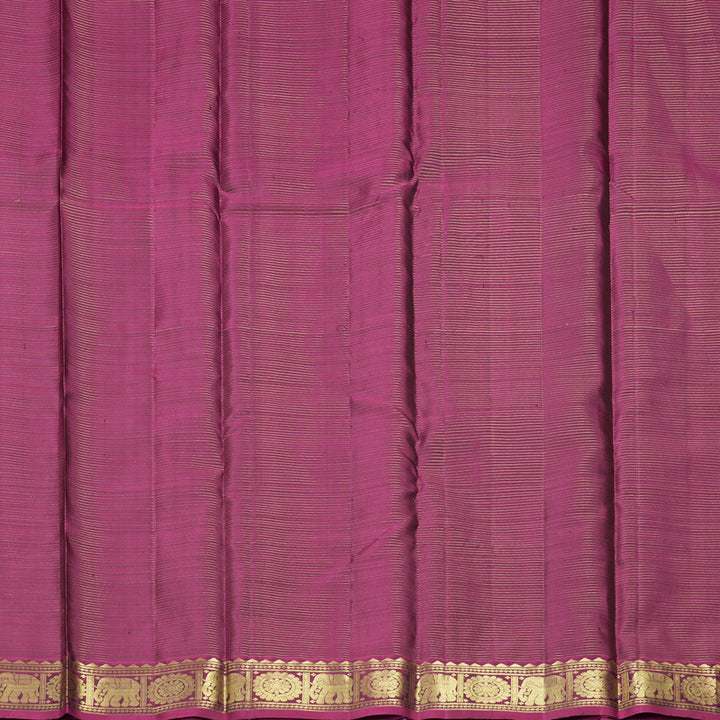 Hayagrivas Handloom Bottle Green Kanjivaram Silk Saree with Purple Border KBF412F10-2